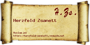Herzfeld Zsanett névjegykártya